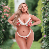 Baci White Floral Set open back Queen