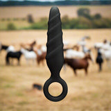 Dark Stallions Silicone Butt Plug Black 3.5