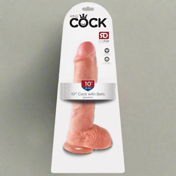 King Cock - 10" Cock with Balls - Skin Dildos & Dongs My Amazing Fantasy