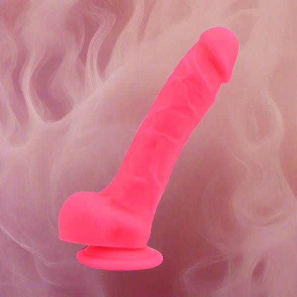 Loving Joy 8 Inch Realistic Silicone Dildo with Suction Cup and Balls – Pink. Dildos & Dongs My Amazing Fantasy