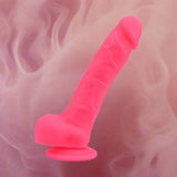 Loving Joy 8 Inch Realistic Silicone Dildo with Suction Cup and Balls – Pink.