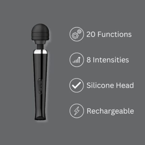Loving Joy Rechargeable Wand - Black Wands My Amazing Fantasy
