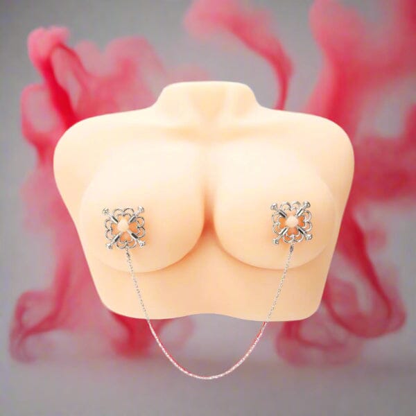 Me You Us Flower Design Nipple Chain Fetish My Amazing Fantasy