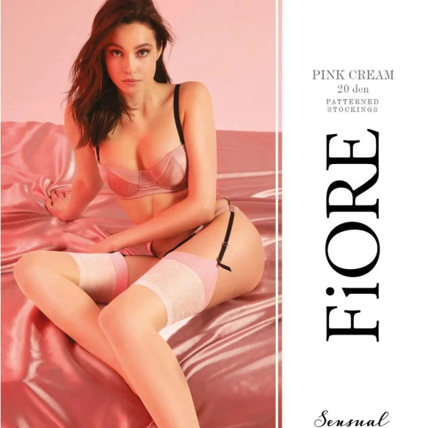 Pink Cream Stockings 20 DEN L powder/rose Lingerie & Clothing My Amazing Fantasy