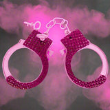 Pink Sparkly Hen Night Handcuffs and Keys