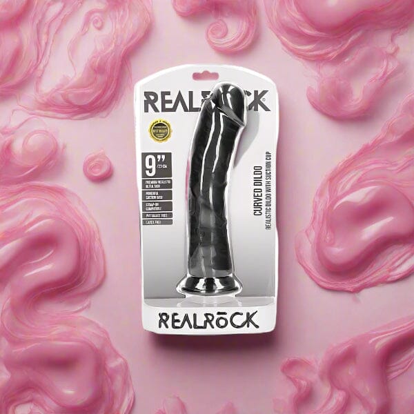 Real Rock Curved Dildo 9' Curved Dildos & Dongs My Amazing Fantasy