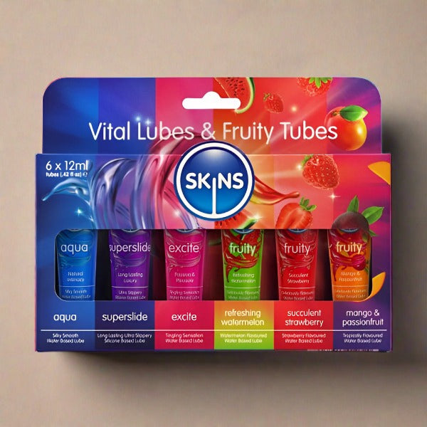 Skins 12ml Sampler Tubes - Vital & Fruit Lubes My Amazing Fantasy