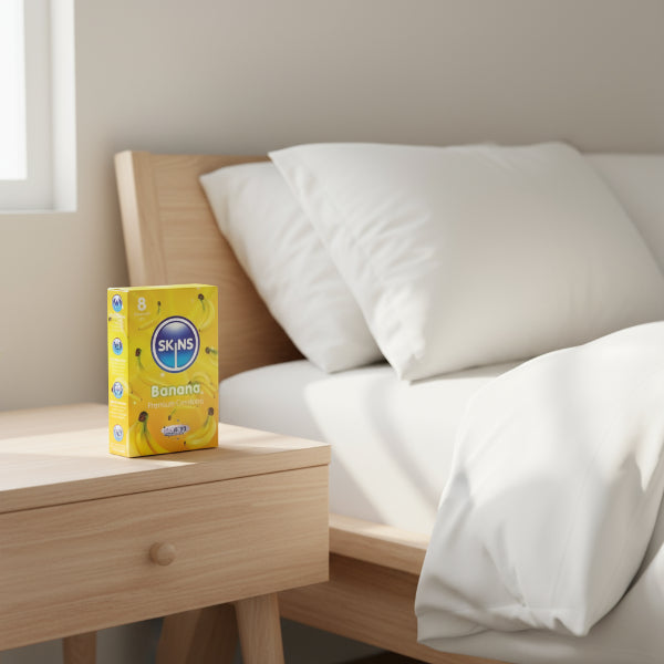 Skins Condoms Banana Flavour 8 Pack Condoms My Amazing Fantasy
