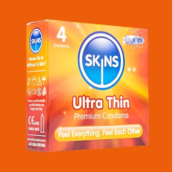 Skins Condoms Ultra Thin - 4 Pack Condoms My Amazing Fantasy