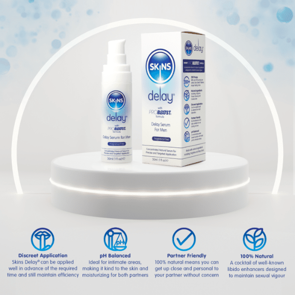 SKINS Delay Serum for men Lubes My Amazing Fantasy