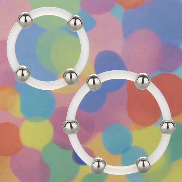Steel Beaded Silicone Ring Set Cock Rings My Amazing Fantasy