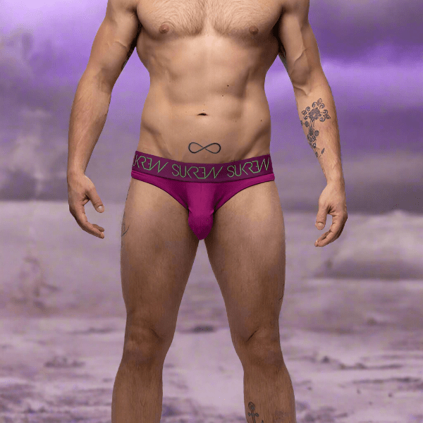 SUKREW V Brief - Deep Purple - Small Menswear My Amazing Fantasy