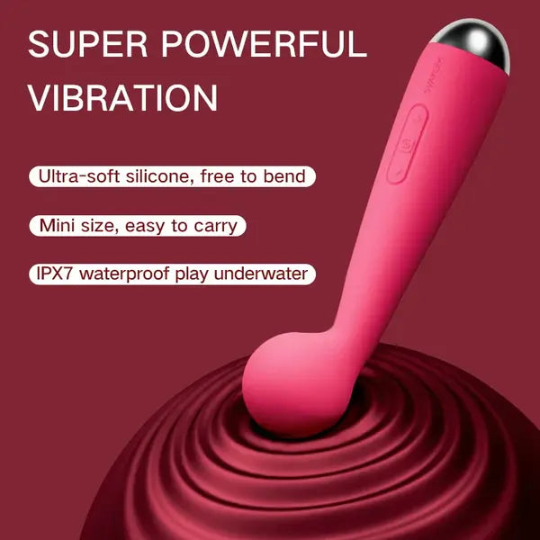 Svakom Emma Mini Waterproof Wand - Red Wands My Amazing Fantasy