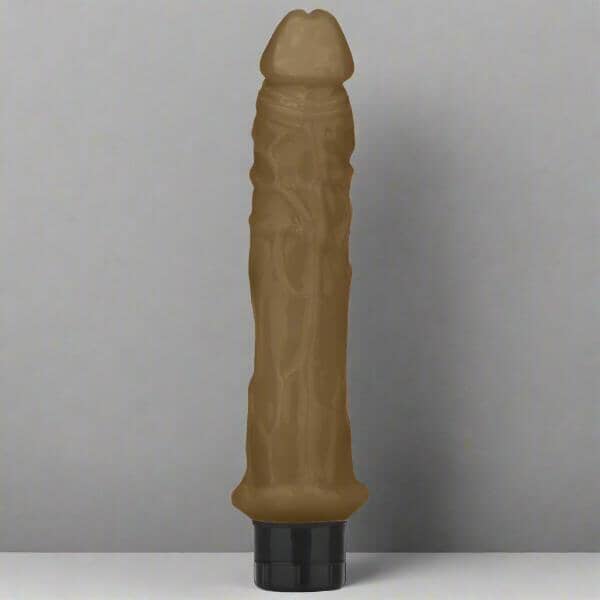 Vibrating Dildo 9.8" - Brown Dildos & Dongs My Amazing Fantasy