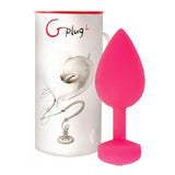 Gplug Vibrating Butt Plug - L - Neon Rose