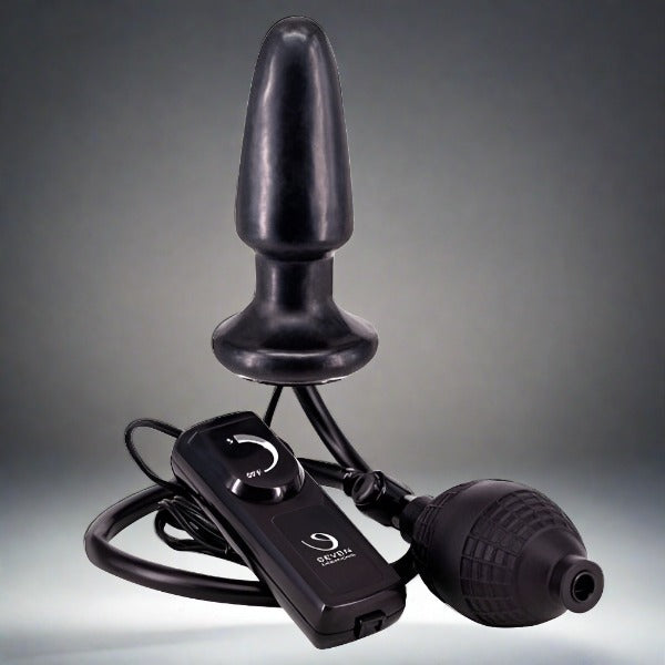 Inflatable Vibrating Butt Plug Black Butt Plugs My Amazing Fantasy