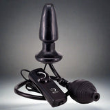 Inflatable Vibrating Butt Plug Black