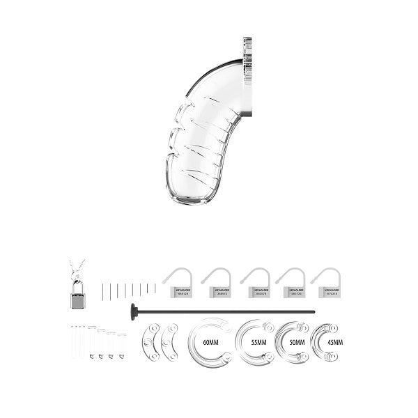 ManCage Model 16 Chastity Cage - Clear Fetish My Amazing Fantasy