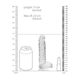 Realrock 6" Crystal Clear +Balls Clear Dildos & Dongs My Amazing Fantasy