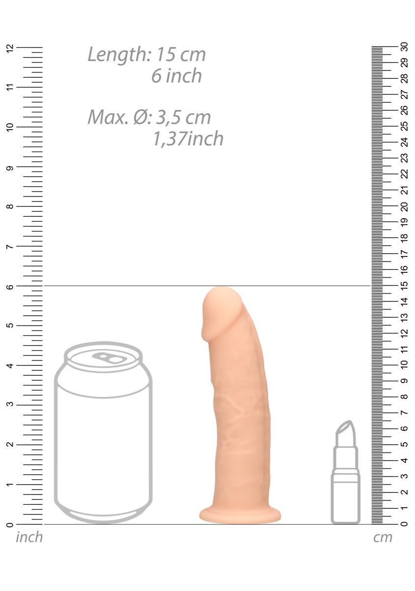 Realrock 6" Silicone Realistic - Flesh Dildos & Dongs My Amazing Fantasy