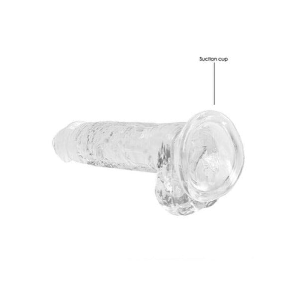Realrock 7" Crystal Clear +Balls Clear Dildos & Dongs My Amazing Fantasy