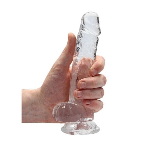 Realrock 7" Crystal Clear +Balls Clear Dildos & Dongs My Amazing Fantasy