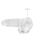 Realrock Crystal Clear 8" Dildo with Balls Dildos & Dongs My Amazing Fantasy