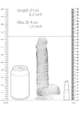 Realrock Crystal Clear 8" Dildo with Balls Dildos & Dongs My Amazing Fantasy