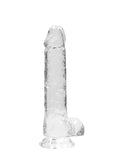 Realrock Crystal Clear 8" Dildo with Balls Dildos & Dongs My Amazing Fantasy