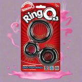 RingOs 3 Pack - Black Cock Rings My Amazing Fantasy