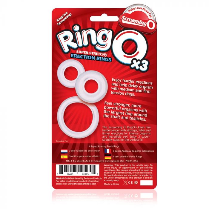 RingOs 3 Pack Clear Cock Rings My Amazing Fantasy