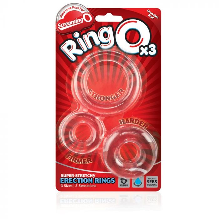 RingOs 3 Pack Clear Cock Rings My Amazing Fantasy