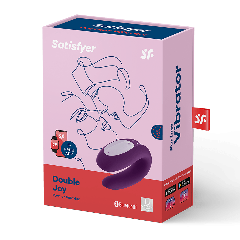 Satisfyer - Double Joy - Lilac - App Enabled Toys My Amazing Fantasy