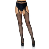 Fishnet Suspender Pantyhose Black OS