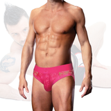 Prowler Pink Lace Open Back Brief Large