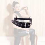 Leather O Ring Rod Gag - Black