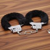 Bound to Play. Heavy Duty Furry Handcuffs Black