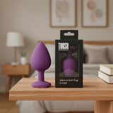 Purple Silicone Butt Plug Lg