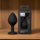 Black Silicone Butt Plug Med