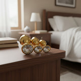 Metal Butt Plug Gold Set Of 3 Clear stone