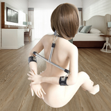 Metal Bondage Spreader Bar with Restraints