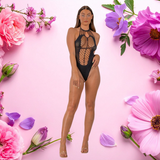 Strappy Halter Teddy Black