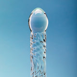 Clarity Seraphic Ripple Glass Dildo