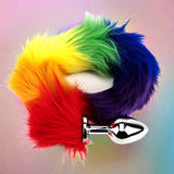 Furry Fantasy Rainbow Tail Butt Plug Anal Toys My Amazing Fantasy 