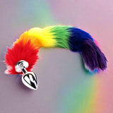 Furry Fantasy Rainbow Tail Butt Plug Anal Toys My Amazing Fantasy 