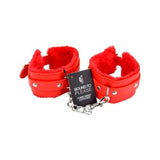 Furry Plush Wrist Cuffs Red Fetish My Amazing Fantasy 