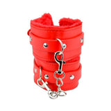 Furry Plush Wrist Cuffs Red Fetish My Amazing Fantasy 