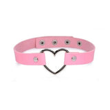 Heart Choker Necklace - Pink Fetish My Amazing Fantasy 