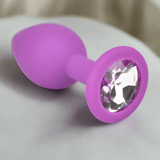 Jewelled Silicone Butt Plug - Large