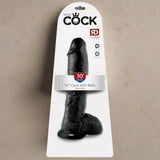 King Cock - 10" Cock with Balls - Black Dildos & Dongs My Amazing Fantasy 